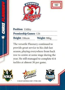 2007 Select Champions #157 Chris Flannery Back